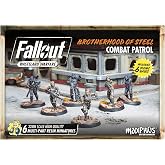 Modiphius Fallout Wasteland Warfare: BoS Combat Patrol - 6 Unpainted 32mm | Resin miniatures with scenic bases, 3x BoS Combat Armor and 3x Recon Armor troops, compatible with the Capital wave release