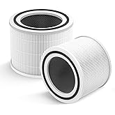 Core 300 Replacement Filter Compatible with LEVOIT Core 300, Core 300-P, Core 300S Air Purifier, 3-in-1 H13 True HEPA Filter and Activated Carbon, Core 300-RF, 2 Pack, White, by Ouheal