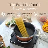 Nuovva Non Stick Pots and Pans Set Copper Induction 8pc with Lids view 5