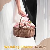 Wickerfield Wicker Wedding Flower Girls Basket 14x23x31 cm Natural Dye view 5