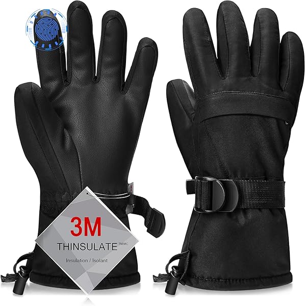 40c Waterproof Rivmount Ski Snow Gloves Men Women, Waterproof 3M