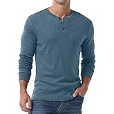 Sailwind Men's Henley Shirts Long Sleeve Casual Classic T-Shirts Button Henley Pullover Tee