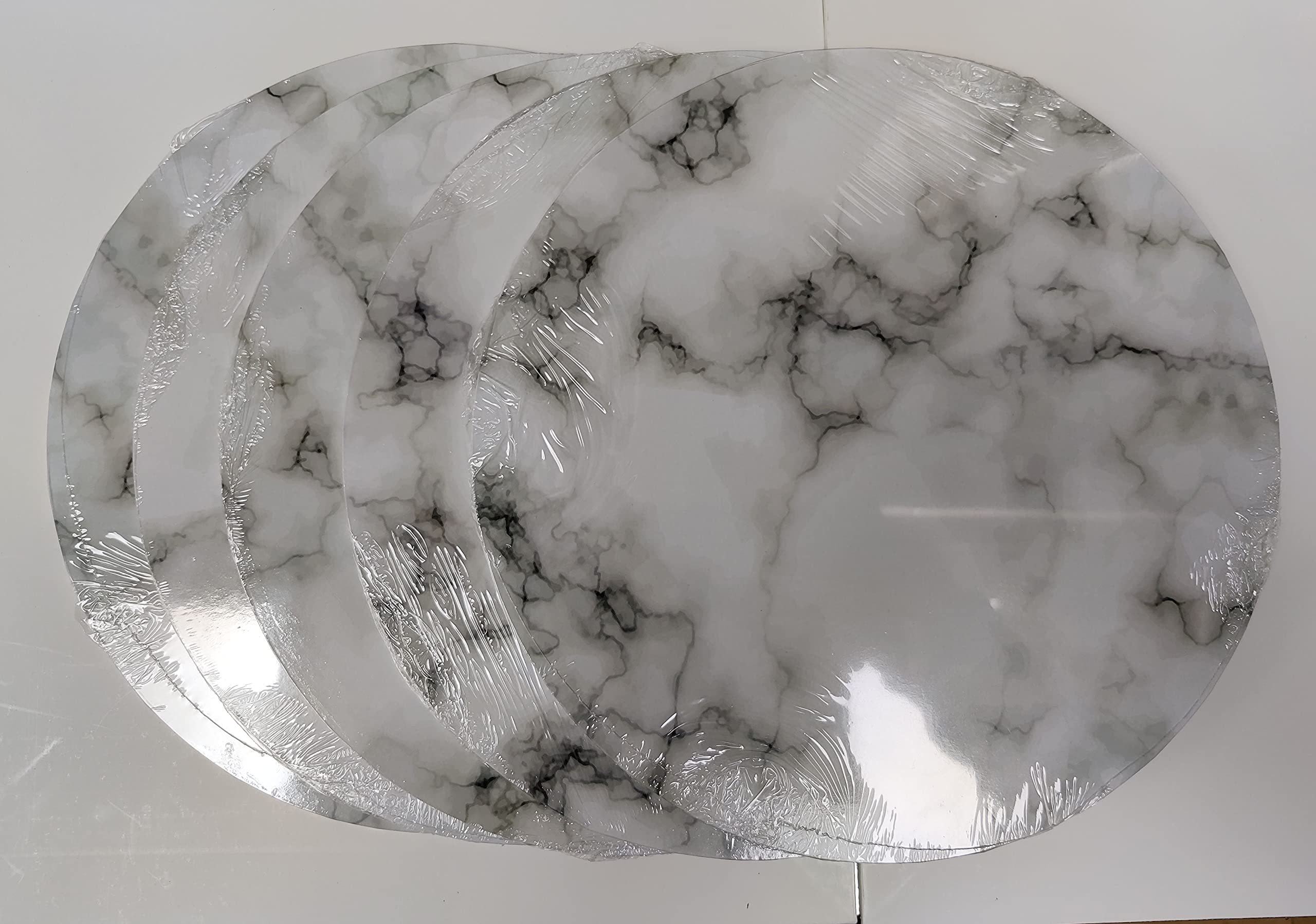 Art of Cake® Pack of 5 Marble Printed Masonite Cake Board 4mm Thick - Circa 304mm (12'')