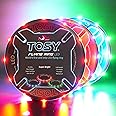 TOSY Flying Ring - 12 LEDs, Super Bright, Soft, Auto Light Up, Safe, Waterproof, Lightweight Frisbee, Cool Birthday, Camping,