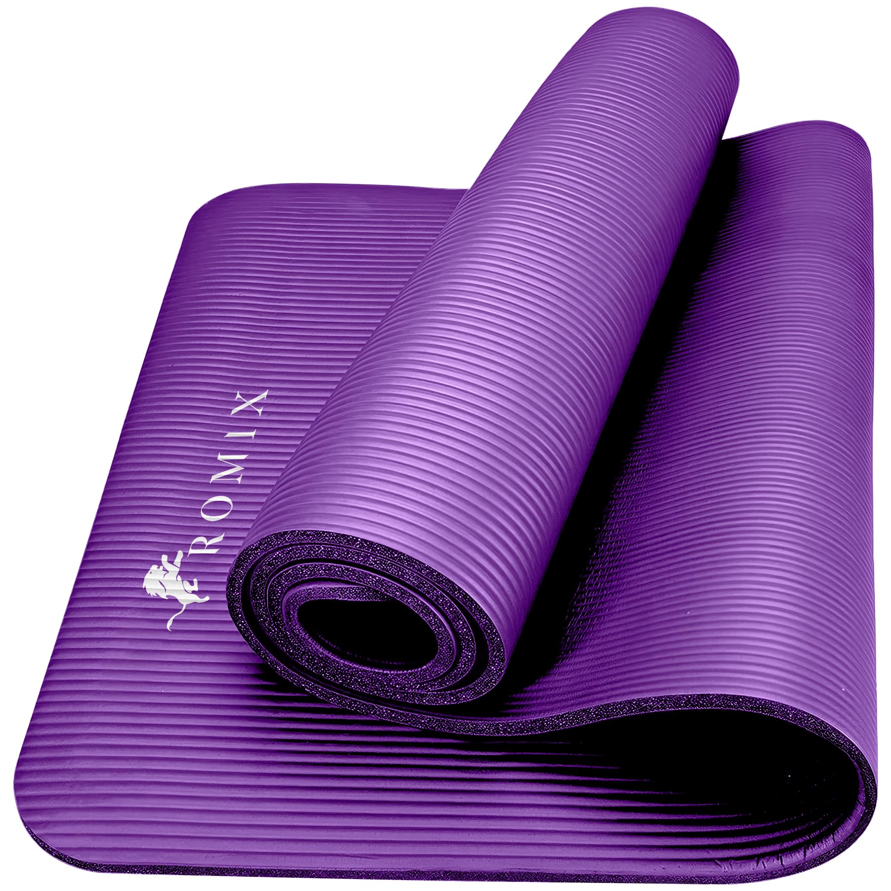 ROMIX Yoga Mat thick 15 MM Foam Exercise Mat 180x60x1cm Non Slip Gym Mat with Carry Bag and Strap, Workout Mat, Yoga Mats for Women Men Pilates mat Gymnastics Meditation Home Outdoor