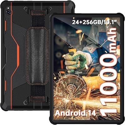 OUKITEL RT9 Rugged Tablet Android 14 10.1 24GB+256GB IP68 5G WiFi Orange