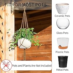 IDEEEPAN Macrame Plant Hanger, 34"/41"/46" 3