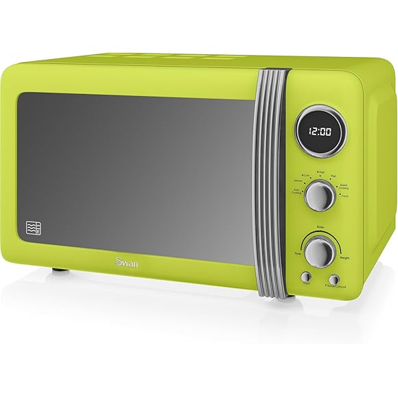 Swan Retro Lime Green Digital Microwave My Kitchen Accessories
