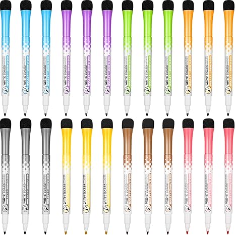 Magnetische Whiteboard Markeerstiften Whiteboard Markeerstiften Met Gummetje Fijne Punt Voor Whiteboard Porselein Kunststof School Kantoor Thuis 8 Verschillende Kleuren Amazon Nl
