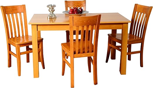 Amazon Com Beechwood Mountain 5piece Solid Beech Wood Dining Set Cherry Furniture Decor