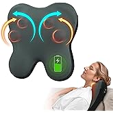 CuPiLo Back Massager with Heat, Cordless Shiatsu Neck and Back Massager for Muscle Pain Relief, Kneading Massage Pillow for N