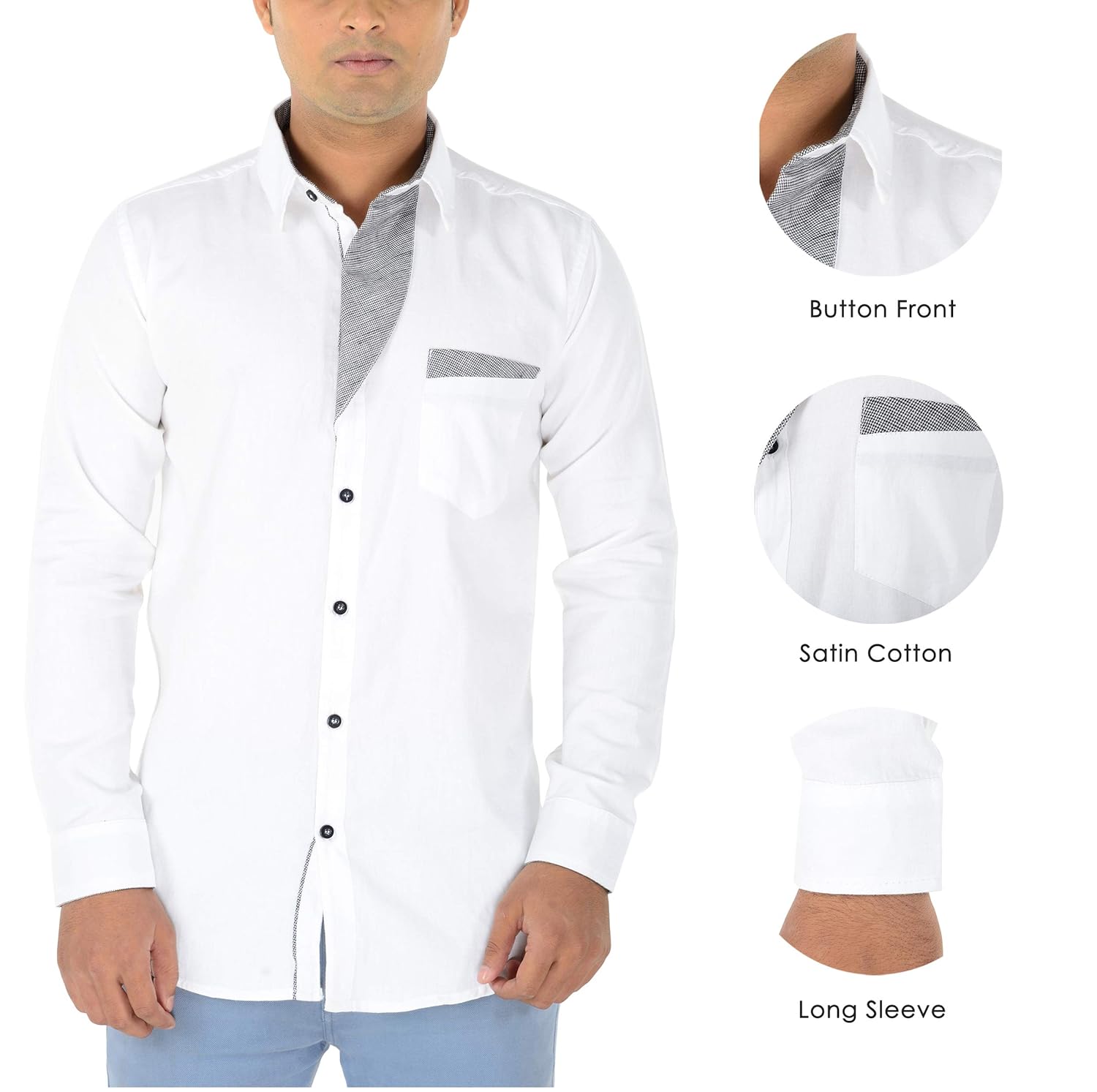 n t fashion men's satin casual shirt