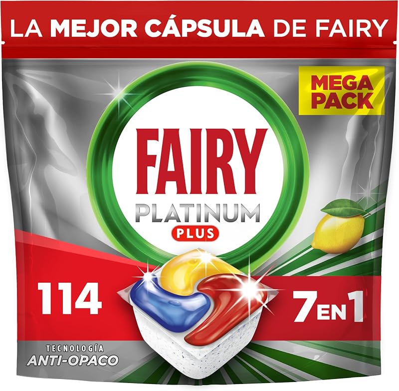 Platinum Plus Cápsulas Lavavajillas Para Máquina Limón, 6x19 Cápsulas
