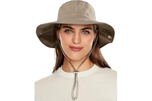 SHINCHIC Waterproof Bucket Rain Hat for Women Wide Brim Summer UPF50+ Cowboy Sun Hat Men Foldable Soft Floppy Beach Hat
