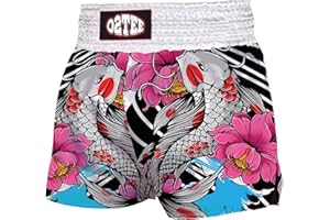 O2TEE Muay Thai Shorts Boxing Shorts MMA Kickboxing Traditional Styles Nation Shorts