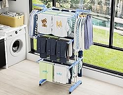 HOMIDEC Clothes Drying Rack, Large 4-Tier Foldable