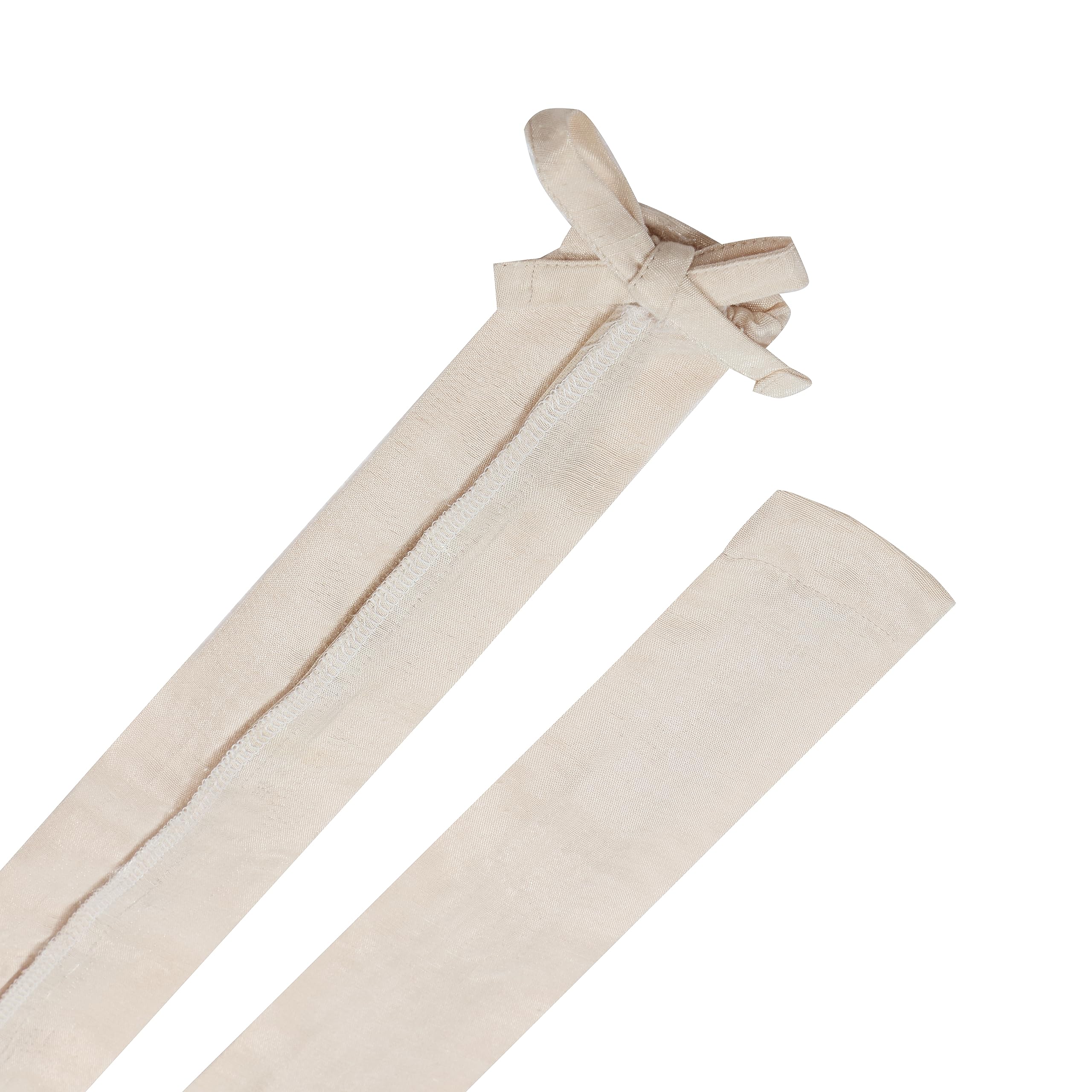 Photo 1 of Aspen Creative 15010-21A, 6' Cornsilk Faux Silk Fabric Cord & Chain Cover, Easy to Install for Lighting Fixture, Cable Management, Lamp Wire Cover