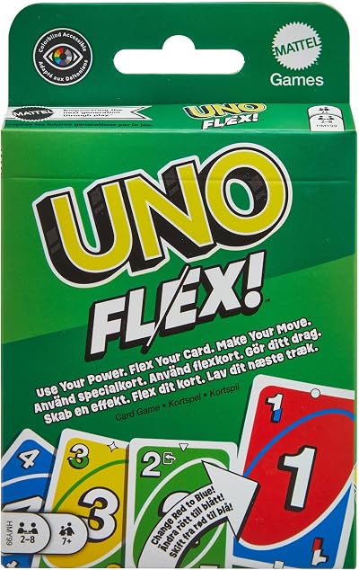 Mattel Games UNO Flex Card Game 2-8 Players Ages 7+ Brand Juegos Mattel