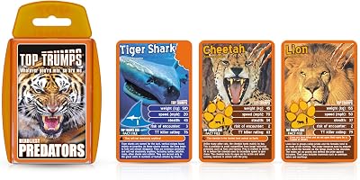 Top Trumps Deadliest Predators Classic Card Game Great White Shark Komodo