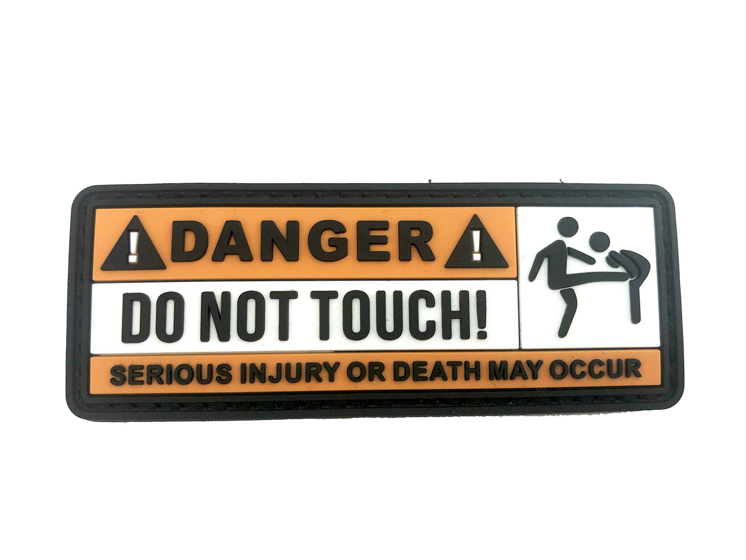 Danger Do Not Touch Airsoft Paintball PVC Morale Patch
