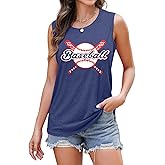 Baseball Tank Top for Women: Baseball Mom Shirt Baseball Fan Game Day Sleeveless Tops