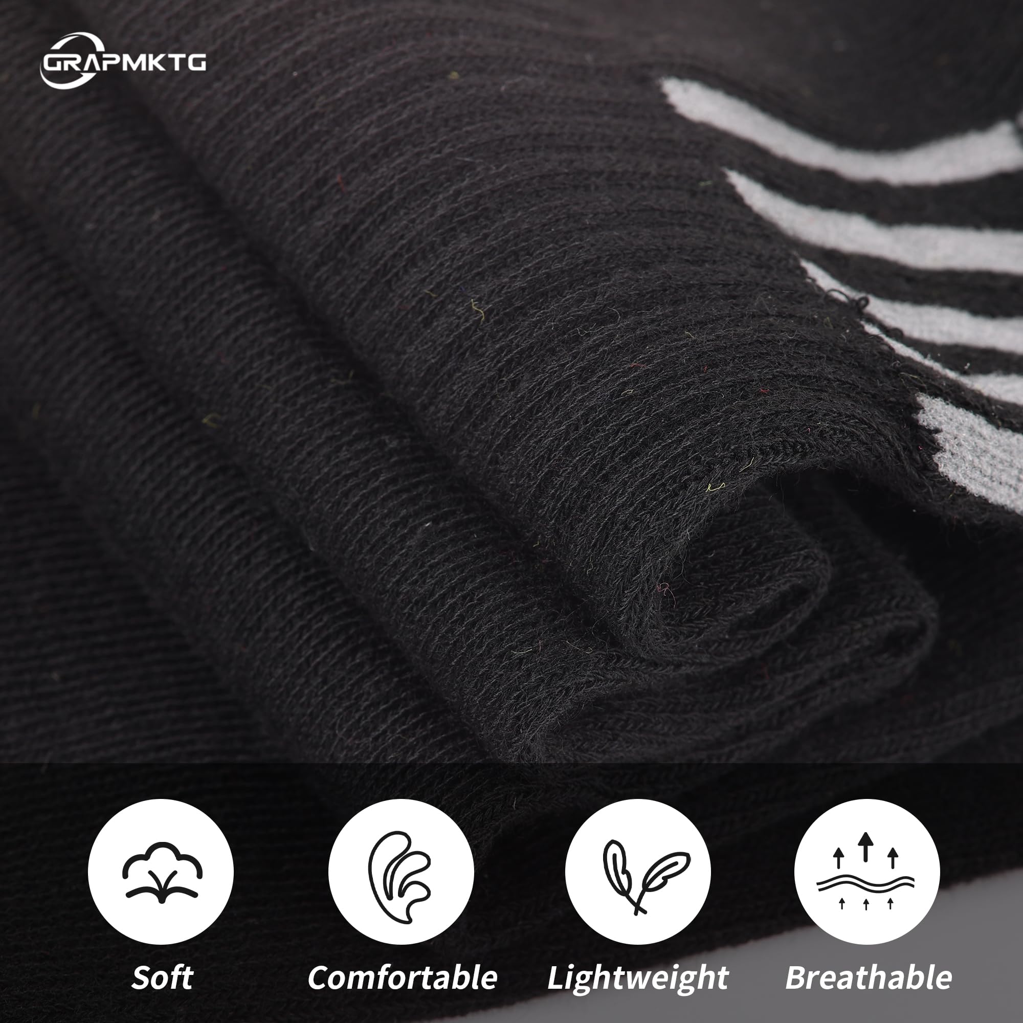 GRAPMKTG 3 Pack Soccer Baseball Softball Socks for Youth Women and Men Knee High Football Socks for Boys Girls