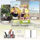 COSTWAY Multi-Fuel Portable Pizza Maker w/ Pizza Stone Stainless Steel Tabletop view 4