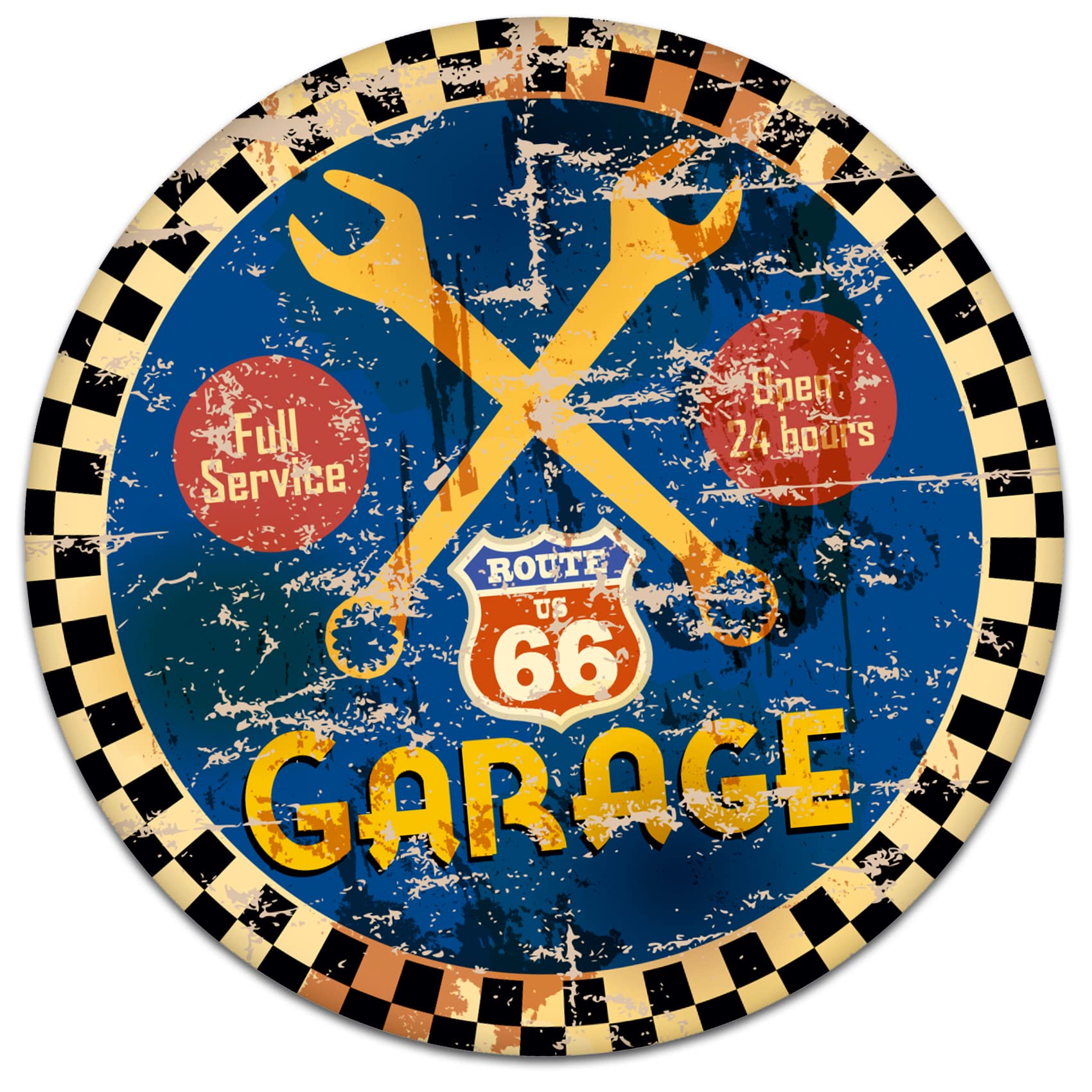 Retro Vintage Sticker Finest Folia Sticker Old School Ace Cult Rockabilly (R222-17 Full Service) — image 1