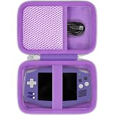 khanka Hard Travel Case for Anbernic RG34XX Handheld Game Console,Purple | EVA Hard Shell, Mesh Pocket Accessory Storage, Travel-Ready Portable Storage, Easy Carry Handle, Protective Case Only
