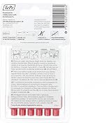TePe Interdent Red Brushes 0.5 mm 6 Count Teeth Cleaning Pack view 2