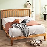 Zinus Alexia Wood Platform Bed Frame with headboard, Solid Wood Foundation with Wood Slat Support, No Box Spring Needed, Easy Assembly, Rustic Pine, Queen
