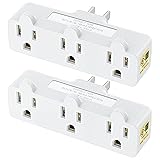 [UL Listed] Cable Matters 2-Pack Spaced 3 Outlet