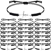 Rtteri 20 Pcs Christian Hope Bracelets Jesus Friendship Wristband Inspirational Birthday Jewelry Gifts Charm Adjustable Religious Gifts for Women Christian