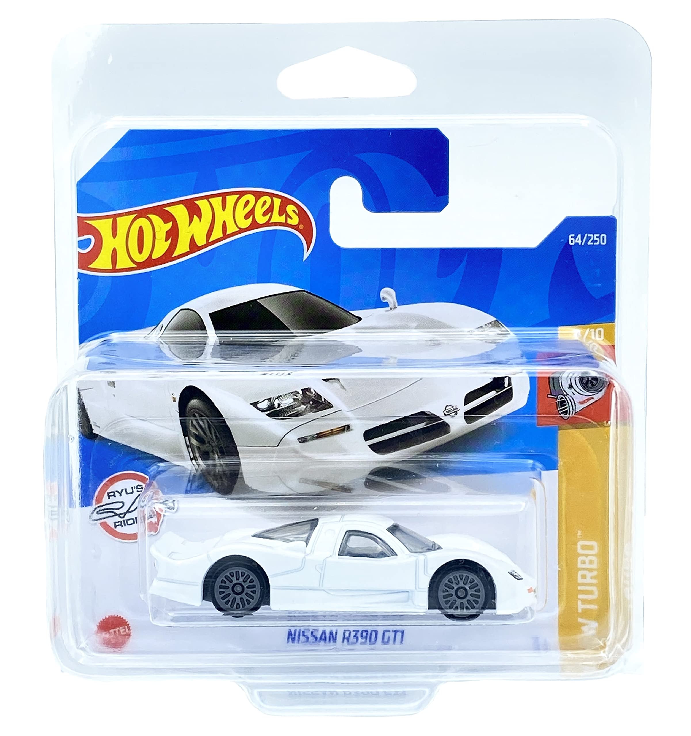 Hot Wheels Nissan R390 GT1 (White) 4/10 HW Turbo 2022-64/250 (Short Card) *** COMES IN A KLAS CAR KEEPER PROTECTIVE COLLECTORS CASE *** HCT77