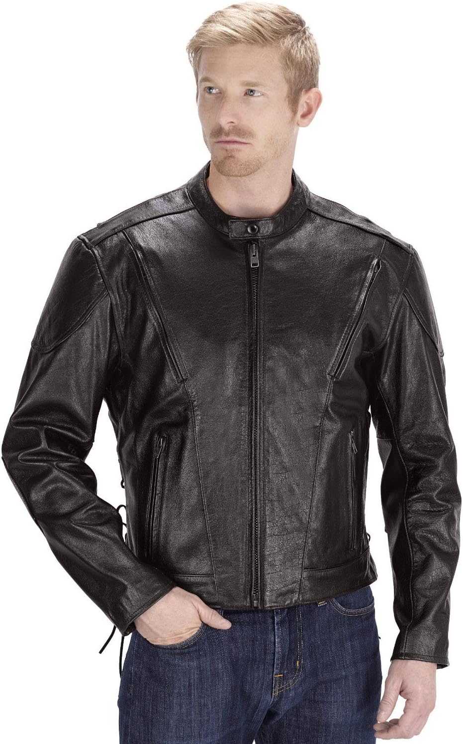 Viking Cycle Warrior Brown Leather Motorcycle Jacket (S