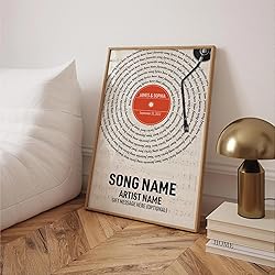 First Dance Song Lyrics Gift UNFRAMED Poster