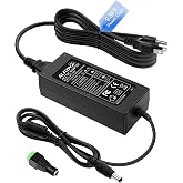 ALITOVE 24 Volt Power Supply 2A 48W 24V Power Adapter Transformer 13.4FT | 5.5x2.5mm/2.1mm Plug,AC Adapter 100-240V 50-60hz to 24VDC Power Supply 2Amp 1.5A 1A, for LED Strip Light CCTV Camera Pump