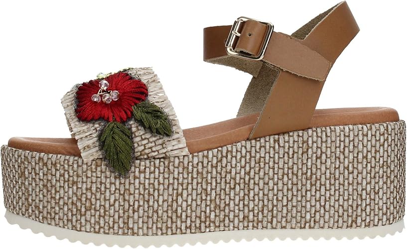 zapatos hombre CAFE' NOIR sandalias marrón cuero sintético AG294 -  ZOOODE.COM