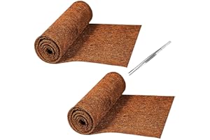 MCLANZOO Reptile Carpet Mat, Coconut Fiber Liner,Snake Bedding,Lizard Cage Mat/Substrate for Snakes, Chameleons, Geckos ands Kitchen Use (30"x12"（2pc）)