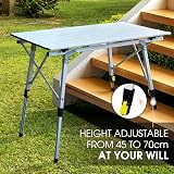 Portal Folding Camping Table 90x53 cm with Adjustable Legs Aluminium view 4