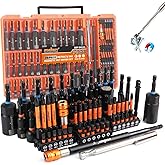 Upgraded 79-Piece Magnetic Impact Nut Driver Set, Metric & SAE with 3LB Magnetic Pickup Tool, Socket Adapters, Wing Nut Driver, Universal Sockets, Quick-Change Bit Holder & Extensions, Power Bits
