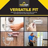 SOL 2 Pack Chrome Door Chains Front Door Security Lock with Screws view 6