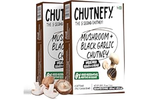 Chutnefy Mushroom Chutney - 2.64 Ounce | Delicious & Ready-to-Eat | 5-Second Instant Chutney | No Preservatives or Additives