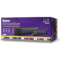 Roku Streambar 4K/HD/HDR Streaming Media Player & Premium Audio, All In One, Includes Roku Voice Remote, Released 2020