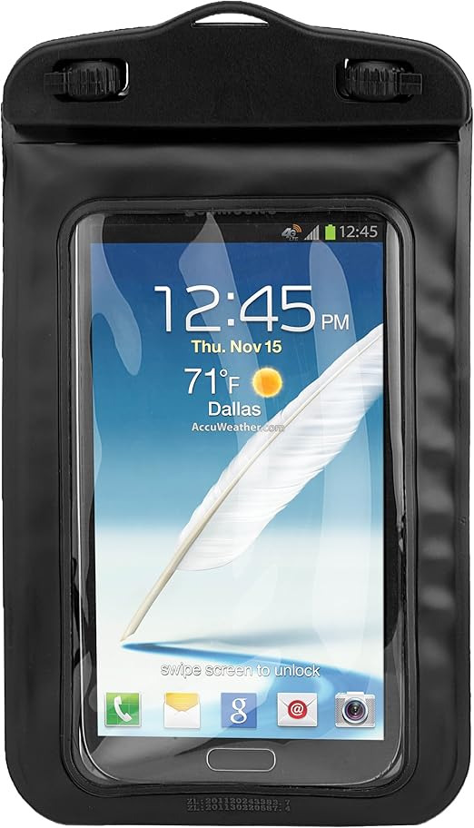 Amazon Com Sumaclife Waterproof Pouch With Removable Wrist Strap For Iphone Note Nexus Lumia Ascend Mate G Flex Retail Packaging Black