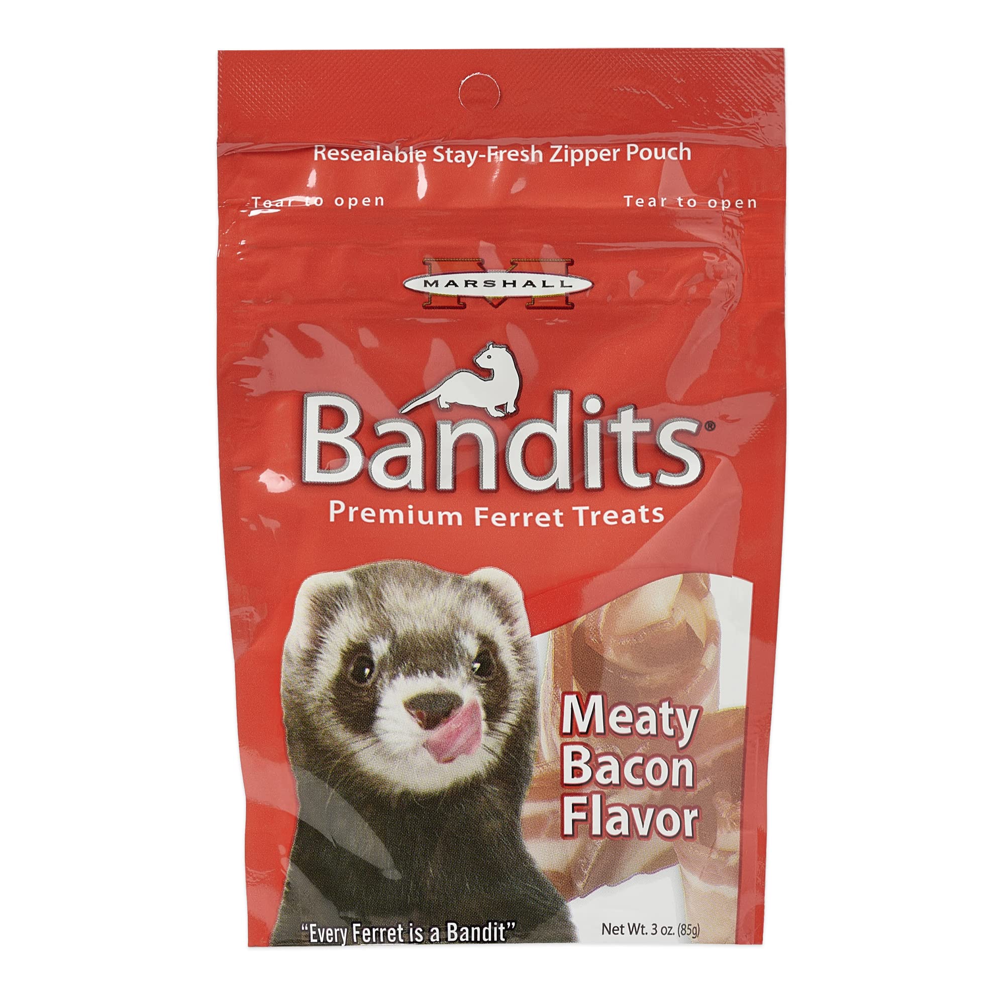 Marshall FD-382 Bandits Ferret Treats Bacon, 3 Oz.