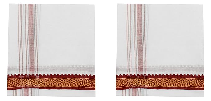Men's Cotton Dhoti- Pack of 2 (White)