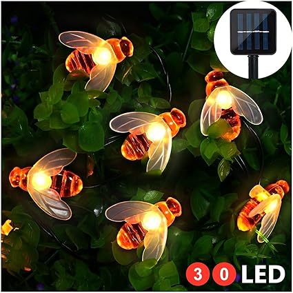 Amazon Com Tomshine Solar String Lights 30 Led Honeybee Outdoor