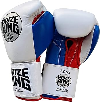 Amazon Prize Ring プライズリング Professional 5 0 本革製ボクシンググローブ 白 青 赤 10oz 12oz 16oz Prize Ring グローブ