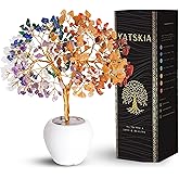 YATSKIA 7 Chakra Tree of Life Crystal for Positive Energy - Home Office Decor, Housewarming and Birthday Gifts for Women, Spiritual Healing Stones